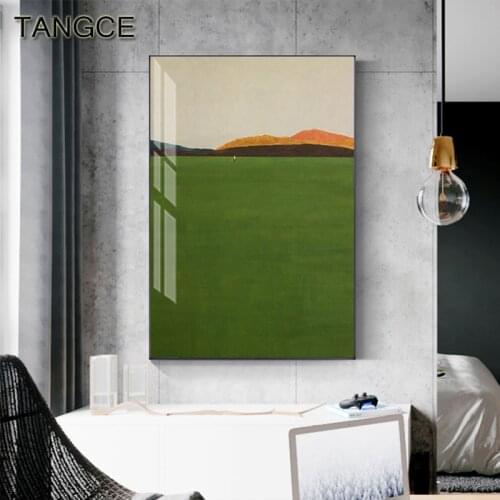 Abstract Landscape Canvas Painting Modern Wall Art Pictures for Living Room Bedroom Nordic Field Scenery Poster and Print Decor