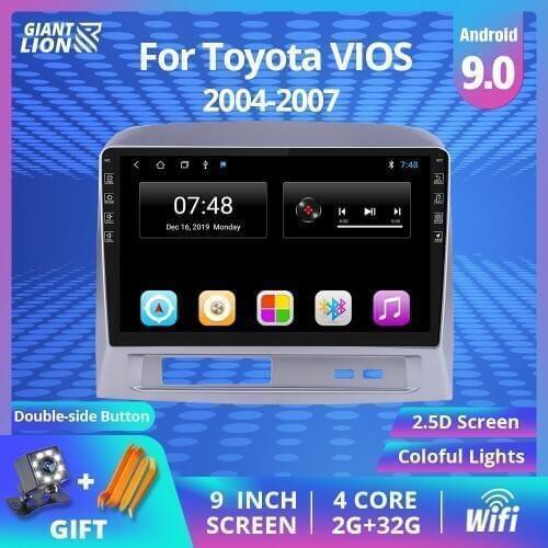 9" 2DIN Android Car Radio For 2004-2007 Toyota Vios Car Multimedia Player Car GPS Navigation Bluetooth 2din Autoradio DVD Player
