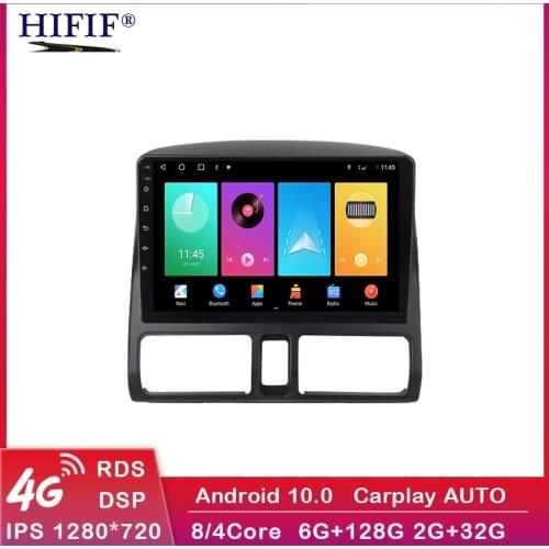 Car play Android 10 Auto Radio navigation stereo wifi gps For Honda CRV CR-V 2001-2006 Car Radio Multimedia Player 2 din 9"