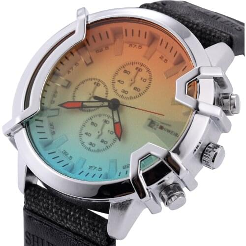 Brand Chronograph Watches Men military canvas Quartz Sport Clock Business Multiple time zones waterproof watch Relogio Masculino