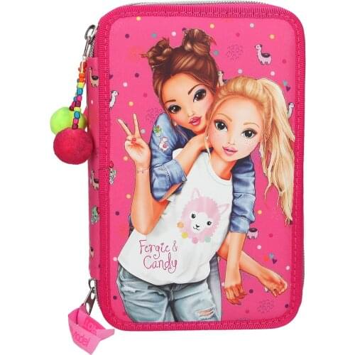 Depesche TopModel Alpaca 10356 Pencil Case 3 Compartments Pink