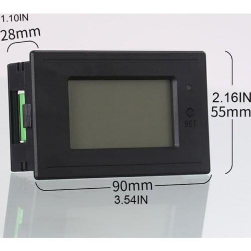 Mini Digital Voltmeter Ammeter AC Panel Amp Voltage Panel Meter For Electromobile 875F