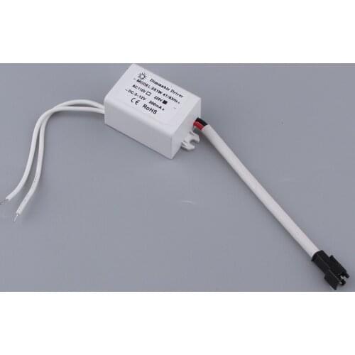 Dimmable LED Power Supply DC 3-12V 300mA 3x1W For LED Downlights
