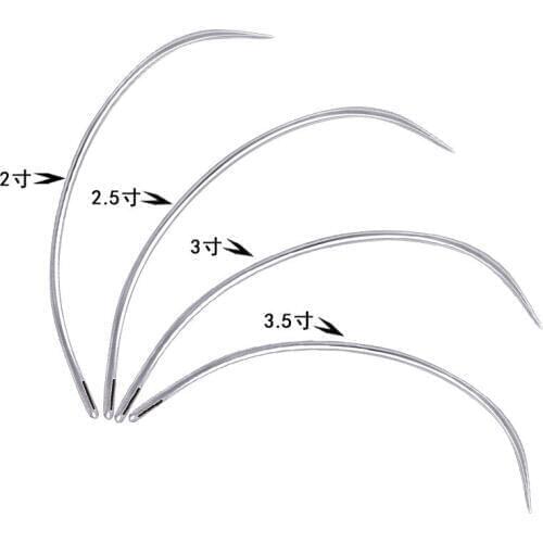 40PCS C Type Curved Mattress Needles Curved Stainl Steel Sewing Needles Weaving Thread Home DIY Crafts