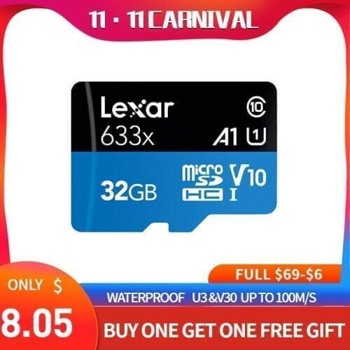 Lexar 633x Micro SD 16GB 32GB 64GB 128GB cartao de memoria memory stick compact flash card Class10 tablet laptop tf card holder