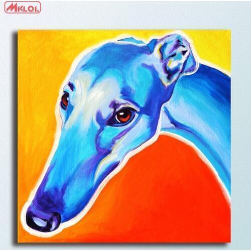 Greyhound lizzie Oil Painting Wall Art Picture Paiting Canvas Paints Home Decor Abstract Print Painting Modern Wall Decor