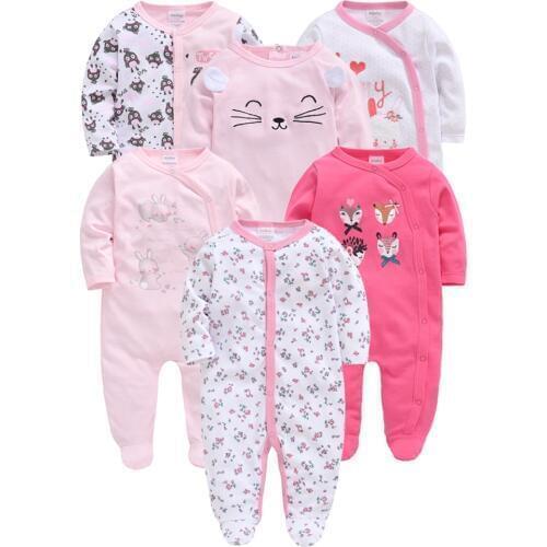 Winter Baby Girl Rompers 100% Cotton Long Sleeve Fashion Newborn Infant Girls Clothes ropua de bebe 2/3pcs/set Kids Jumpsuit