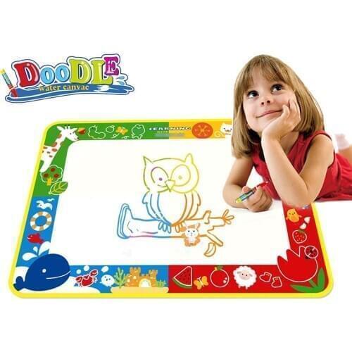 100x70cm Magic Water Drawing Mat with Water Painting Pens Doodle Canvas Doodle Board Educational Toys for Kids