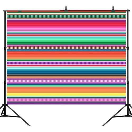 Lyavshi photography background Mexican carnival party colorful stripe decor backdrop photocall shoot prop photobooth decor