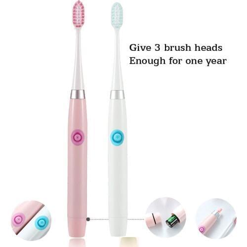 Sonic adult electric toothbrush Waterproof toothbrush lover dedicated 3 brush head dry battery drive Cleaning the mouth SU154