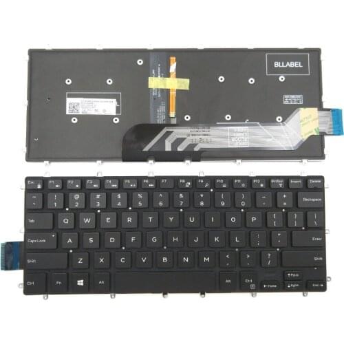 New Laptop Keyboard For Dell Inspiron 14 7460 7472 15 7560 7572 Series US Black With Backlit
