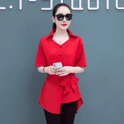 Женские красные рубашки OloMM China At AliExpress