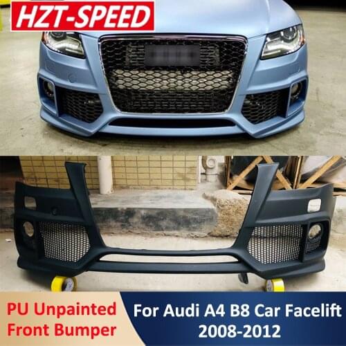 A4 B8 Modify to CT Type Front Bumper PU Material Unpainted Car Body Kit For Audi A4 B8 A4L 2008-2012 Tuning