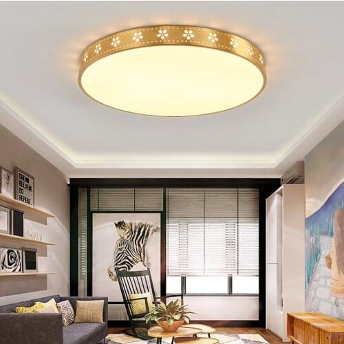 Full H65 copper LED ceiling lamp warmly living room bedroom dining room study light three-color variable light round lighting