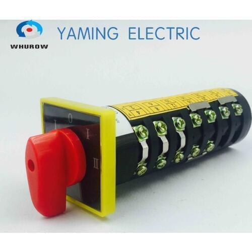 Rotary switch 10A 7 phases 5 position 3kw changeover combination switch silver contact HZ5B-10/7 T21