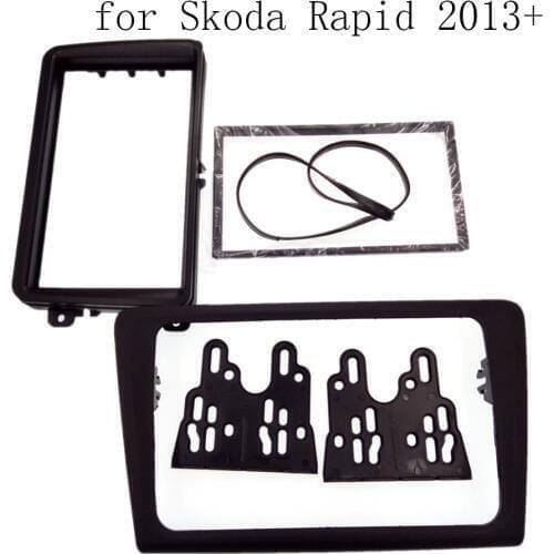ITYAGUY 2 DIN Car Radio Fascia Frame Panel fit for SKODA RAPID 2013+ Car Radio Stereo fascia Facia Car Covers panel