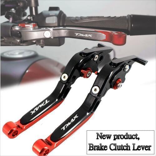 For YAMAHA TMAX 530 500 T-MAX TMAX 530 TMAX530 2012-2017 T-MAX 500 Motorcycle Folding Extendable Brake Clutch Levers LOGO TMAX