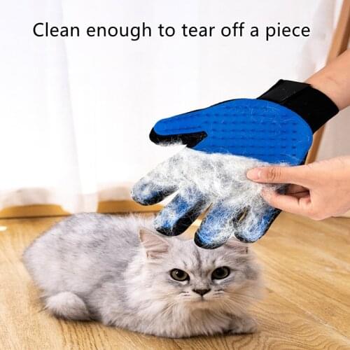 Dog Pet Grooming Glove Silicone Cats Brush Comb Deshedding Hair Gloves Dogs Bath Cleaning Supplies Animal Combs by PROSTORMER