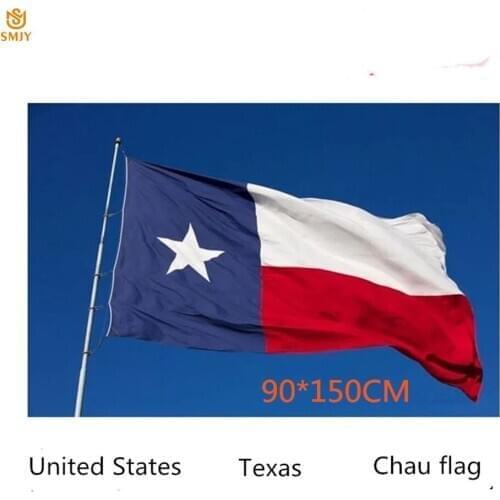SMJY 3*5 Feet US Texas Flag 90 * 150cm High Quality Embroidery Festival/Bar/Home Decoration TX State Banner Flag