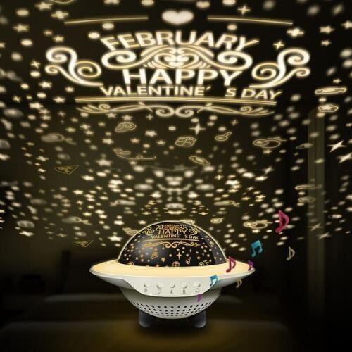 LED Lamp Night Light Star Projector Bluetooth Speaker Remote Control Rotating Projector Novelty Luminaria Kids Gift Night Light