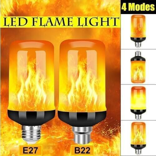 LED Flickering Flame Effect Light Bulb Gravity Sensor E27 Atmosphere Decorative Lamp