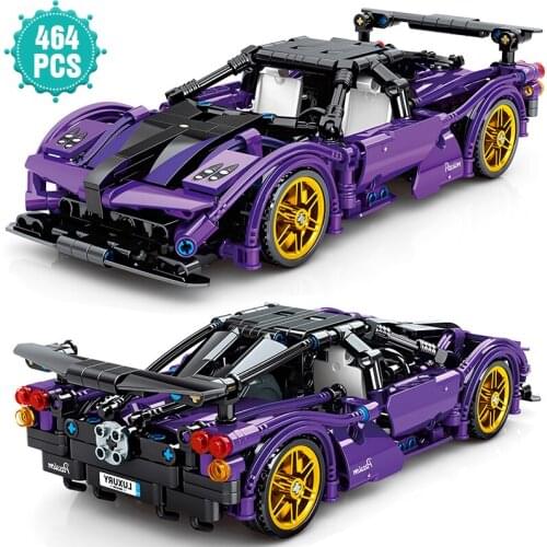 Technical Expert Famous Sports Car Building Blocks Speed Racing Vehicle Model Bricks Assembly Toys Gift For Children Boys