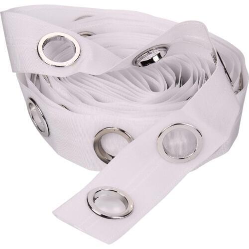 14M Eyelet Curtain Tape Curtain Heading Grommet Top Tape Transparent Ring Header 5 rings/m White Tape Curtain Accessories D40