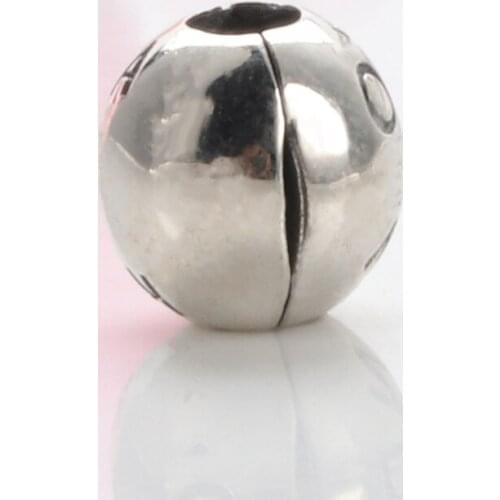 Bewill S925 Sterling Silver Classic Logo Positioning Buckle Diy Bracelet Clip fit original Charm Bracelet Jewelry