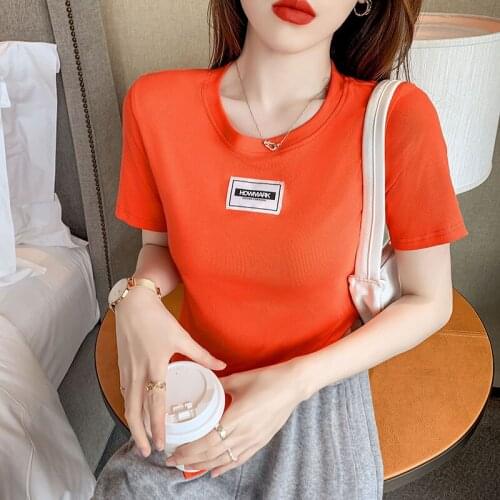Korean Split fork irregular Summer Fashion Short T Shirt Women Tops Slim Short sleeve Women Tshirt Tops white top y2k tops