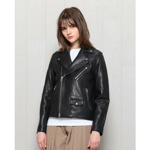 High quality Designer sheepskin leather Motor&Biker jackets New 2018 Spring autumn Chic women Jackets coat S489