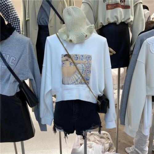 2021 Women’s Crew Neck Long Sleeves Pullover Sweaters Outwear