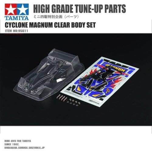 1SET Cyclone Magnum Clear Body Set 95611 Suit for AR/TZ/TZ-X Chassis of Tamiya Mini 4WD Model Car Spare Parts