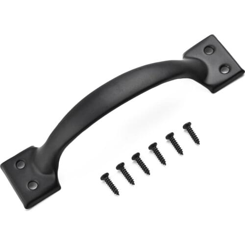 150mm Simple Antique Style Iron Cabinet Cupboard Door Pull Handle W/ Mounting Screws