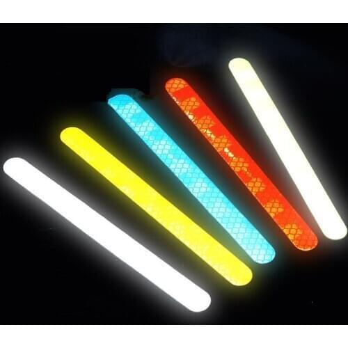 2Pcs/pair Car Reflective Sticker Rearview Mirror Warning Strips Night Safety Car Bumper Decals Secure Reflector Car Accessories