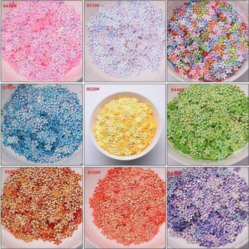 3D Plum Blossom Shape PVC Bulk Nail Sequins Nails DIY Sequins Clothing Sewing Supplies Footwear Accessories Party Decoration