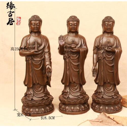 3P # GOOD figure of Buddha HOME efficacious Talisman House Protection # Tibetan Buddhism Phra Sompo Sambo Buddha brass statue