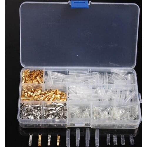 400pcs/Box Motorcycle Brass Connector 3.9mm Male Female Electrical Terminal