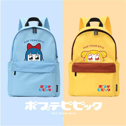 Anime POP TEAM EPIC Funny Backpack Cosplay Pipimi Popko Travel Shoulder Bag Laptop Student School Bags Gift Halloween