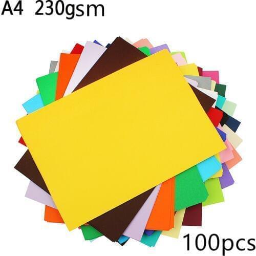 230gsm 100pcs High Quality A4 colorful Kraft Paper DIY Handmade Card Wedding Invitations Craft Paper Thick Paperboard Cardboard