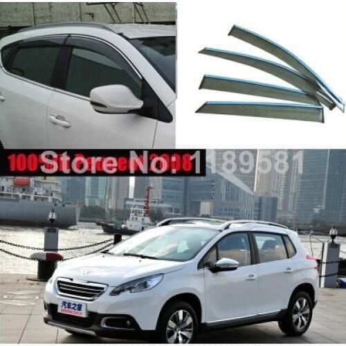 For Peugeot 2008 2014 2015 2016 Window Wind Deflector Visor Rain/Sun Guard Vent new