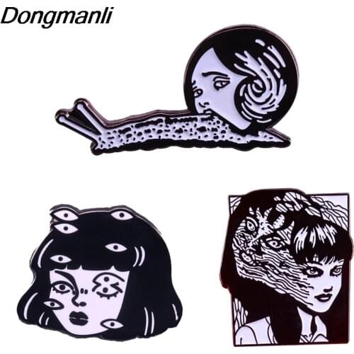 DZ124 Horror Anime Hard Enamel Pins Brooch Women Backpack Bags Badge Movie Lapel Jewelry Gifts