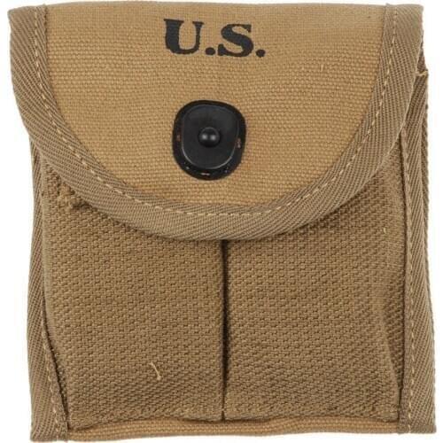 WWII US M1 Carbine Buttstock Type Canvas Ammunition Magazine Pouch