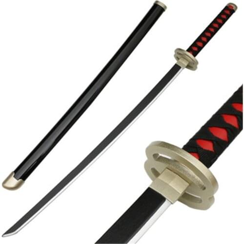 Cosplay Kimetsu no Yaiba Sword Weapon Demon Slayer Shinazugawa Genya Sword 1:1 Anime Ninja Knife Wood Prop 104cm Katana