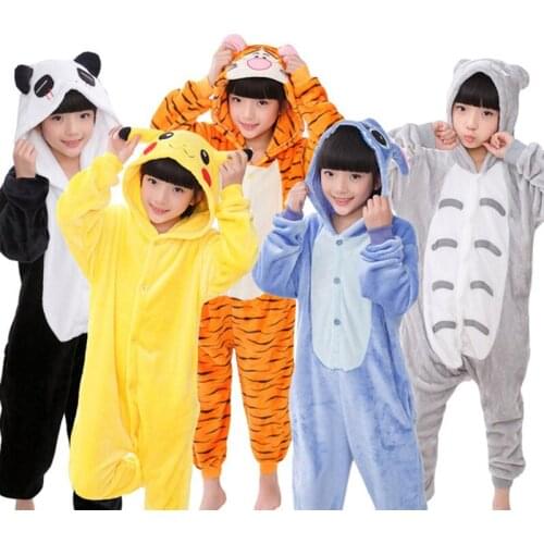Elephant Kigurumi Costume Stitch Cosplay Children Pajamas Panda Animal Wolf Bats Halloween Unicorn