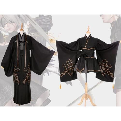 NieR Automata Heroine YoRHa No. 2 No. 9 Type B Type S Kimono Yukata Suits Dress Uniform Cosplay Costumes
