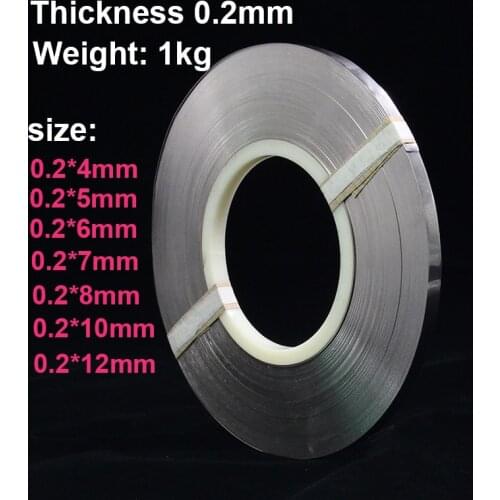 0.2mm X Weight 1kg Battery tabs Welding Nickel Plate 99.96% Pure Nickel Strip