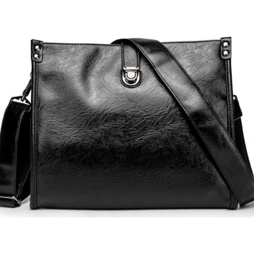 Mens Business Leather Bag Mens Briefcase Laptop Shoulder Bag For Men Messenger bags Large capacity shoulder bags high quality