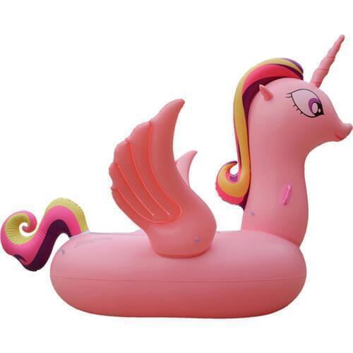 Air Inflation unicorn adult Swimming mount float bed pink Design eco-friendly PVC material woman Swimming float mat