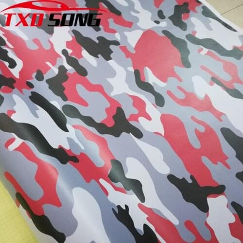 New Red Black grey Camo Vinyl Film Camouflage Car Wrap Film For Car Sticker Bike Console Computer Laptop Skin Scooter Motorcycle