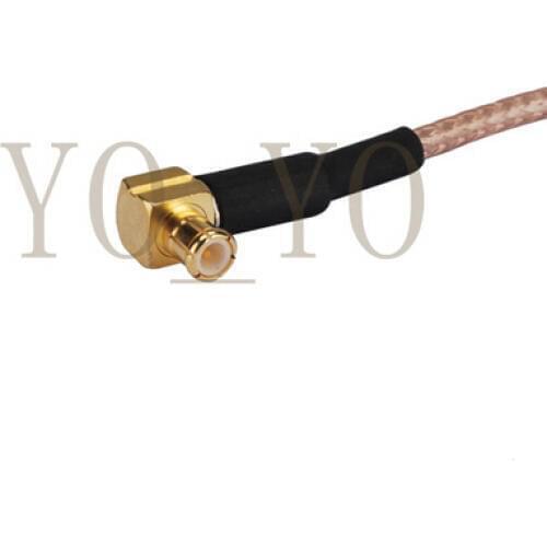 New Arrival RF Adapter MCX male right angle to SMA female panel mount straight for RG316 Pigtail coaxial cable 30cm